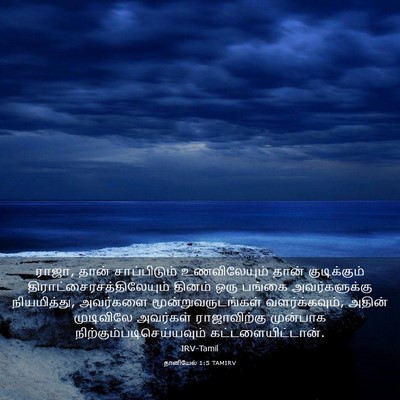 Picture 03 - தானியேல் 1:5 TAMIRV - ராஜா, தான் - Bible Verse Picture