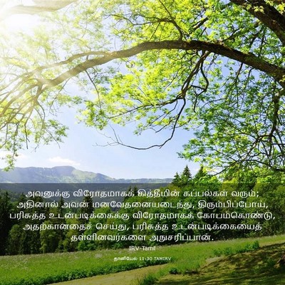 Picture 03 - தானியேல் 11:30 TAMIRV - அவனுக்கு - Bible Verse Picture