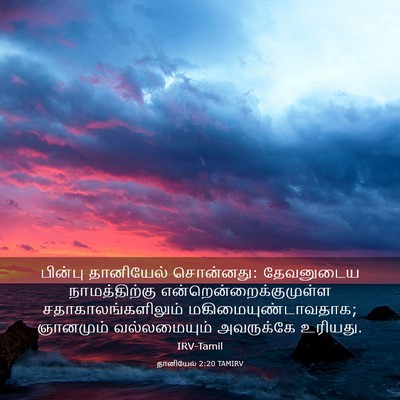 Picture 03 - தானியேல் 2:20 TAMIRV - பின்பு தானியேல் - Bible Verse Picture