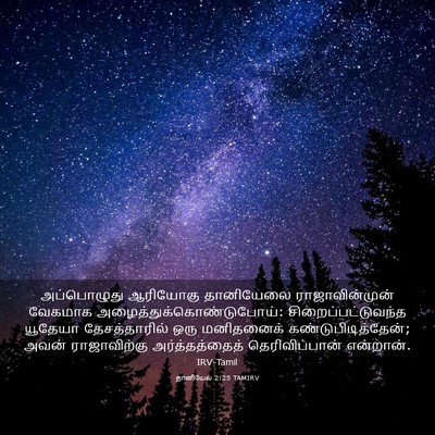 Picture 03 - தானியேல் 2:25 TAMIRV - அப்பொழுது ஆரியோகு - Bible Verse Picture