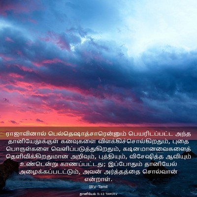 Picture 03 - தானியேல் 5:12 TAMIRV - ராஜாவினால் - Bible Verse Picture