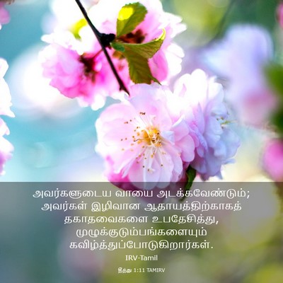 Picture 03 - தீத்து 1:11 TAMIRV - அவர்களுடைய வாயை - Bible Verse Picture