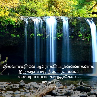 Picture 03 - தீத்து 1:14 TAMIRV - விசுவாசத்திலே - Bible Verse Picture