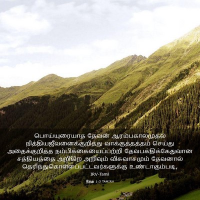 Picture 03 - தீத்து 1:3 TAMIRV - பொய்யுரையாத தேவன் - Bible Verse Picture