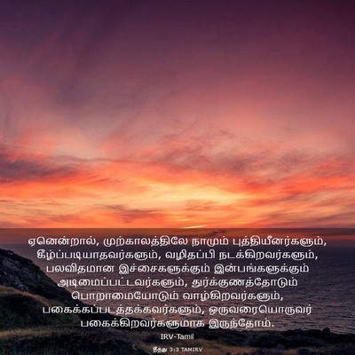 Picture 03 - தீத்து 3:3 TAMIRV - ஏனென்றால், - Bible Verse Picture