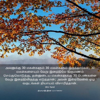 Picture 03 - நியாயாதிபதிகள் 12:9 TAMIRV - அவனுக்கு 30 - Bible Verse Picture