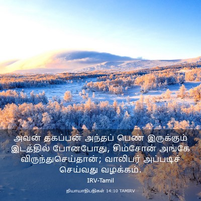 Picture 03 - நியாயாதிபதிகள் 14:10 TAMIRV - அவன் தகப்பன் - Bible Verse Picture