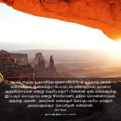 Picture 03 - நியாயாதிபதிகள் 15:11 TAMIRV - அப்பொழுது - Bible Verse Picture