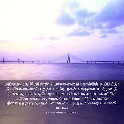 Picture 03 - நியாயாதிபதிகள் 16:28 TAMIRV - அப்பொழுது - Bible Verse Picture
