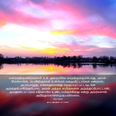 Picture 03 - நியாயாதிபதிகள் 16:9 TAMIRV -  - Bible Verse Picture