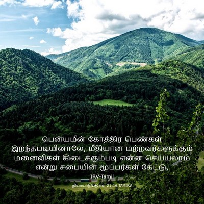 Picture 03 - நியாயாதிபதிகள் 21:16 TAMIRV - பென்யமீன் கோத்திர - Bible Verse Picture