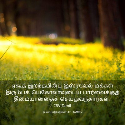Picture 03 - நியாயாதிபதிகள் 4:1 TAMIRV - ஏகூத் இறந்தபின்பு - Bible Verse Picture