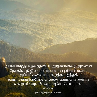 Picture 03 - நியாயாதிபதிகள் 6:20 TAMIRV - அப்பொழுது - Bible Verse Picture