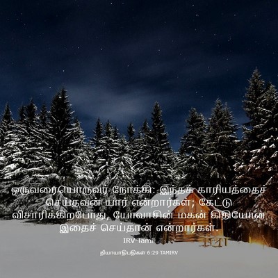 Picture 03 - நியாயாதிபதிகள் 6:29 TAMIRV - ஒருவரையொருவர் - Bible Verse Picture