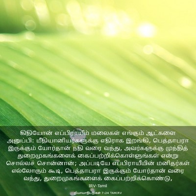 Picture 03 - நியாயாதிபதிகள் 7:24 TAMIRV - கிதியோன் - Bible Verse Picture