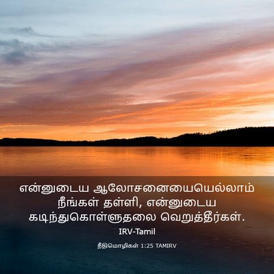 Picture 03 - நீதிமொழிகள் 1:25 TAMIRV - என்னுடைய - Bible Verse Picture