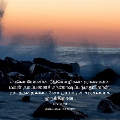Picture 03 - நீதிமொழிகள் 10:1 TAMIRV - சாலொமோனின் - Bible Verse Picture