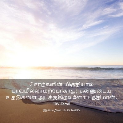 Picture 03 - நீதிமொழிகள் 10:19 TAMIRV - சொற்களின் - Bible Verse Picture