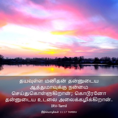 Picture 03 - நீதிமொழிகள் 11:17 TAMIRV - தயவுள்ள மனிதன் - Bible Verse Picture
