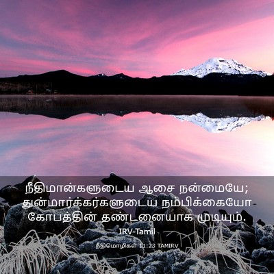 Picture 03 - நீதிமொழிகள் 11:23 TAMIRV - நீதிமான்களுடைய - Bible Verse Picture