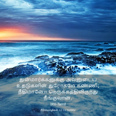 Picture 03 - நீதிமொழிகள் 12:13 TAMIRV -  - Bible Verse Picture