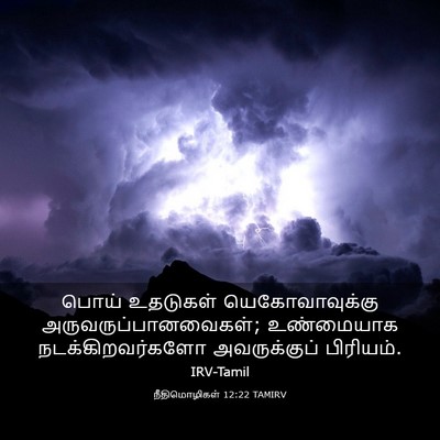 Picture 03 - நீதிமொழிகள் 12:22 TAMIRV - பொய் உதடுகள் - Bible Verse Picture