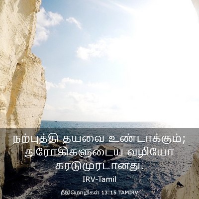 Picture 03 - நீதிமொழிகள் 13:15 TAMIRV - நற்புத்தி தயவை - Bible Verse Picture