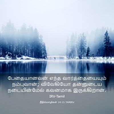 Picture 03 - நீதிமொழிகள் 14:15 TAMIRV - பேதையானவன் எந்த - Bible Verse Picture
