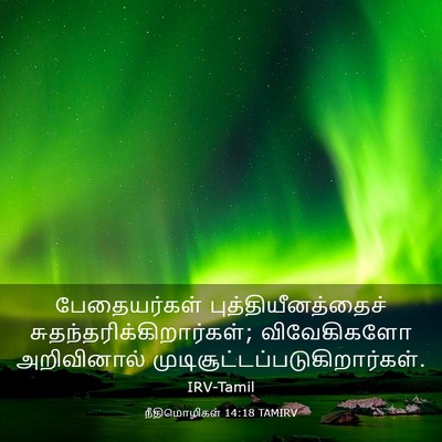 Picture 03 - நீதிமொழிகள் 14:18 TAMIRV - பேதையர்கள் - Bible Verse Picture