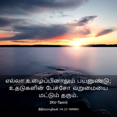 Picture 03 - நீதிமொழிகள் 14:23 TAMIRV - எல்லா - Bible Verse Picture