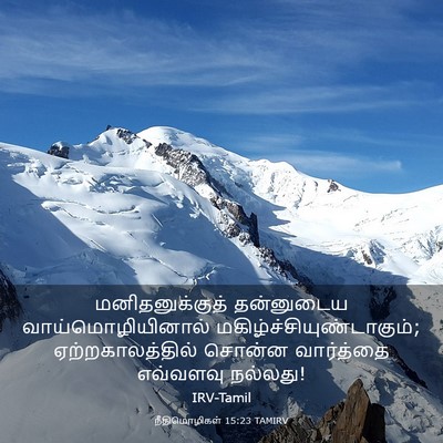 Picture 03 - நீதிமொழிகள் 15:23 TAMIRV - மனிதனுக்குத் - Bible Verse Picture