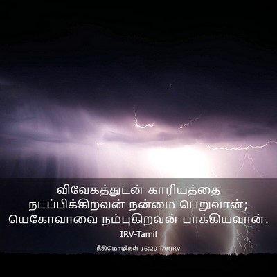 Picture 03 - நீதிமொழிகள் 16:20 TAMIRV - விவேகத்துடன் - Bible Verse Picture