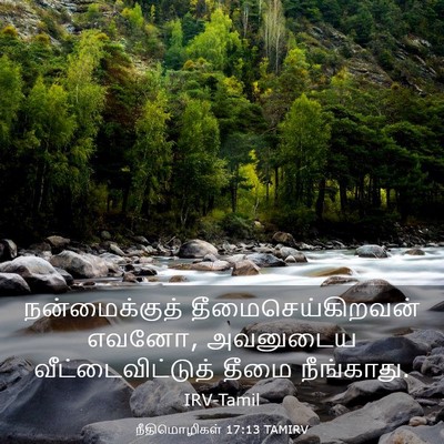Picture 03 - நீதிமொழிகள் 17:13 TAMIRV - நன்மைக்குத் - Bible Verse Picture