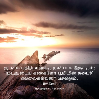 Picture 03 - நீதிமொழிகள் 17:24 TAMIRV - ஞானம் - Bible Verse Picture