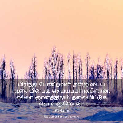 Picture 03 - நீதிமொழிகள் 18:1 TAMIRV - பிரிந்து போகிறவன் - Bible Verse Picture