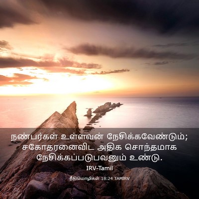 Picture 03 - நீதிமொழிகள் 18:24 TAMIRV - நண்பர்கள் உள்ளவன் - Bible Verse Picture