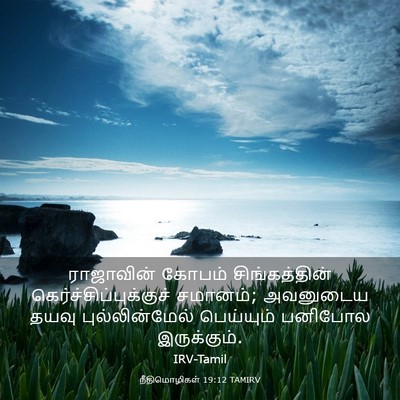 Picture 03 - நீதிமொழிகள் 19:12 TAMIRV - ராஜாவின் கோபம் - Bible Verse Picture