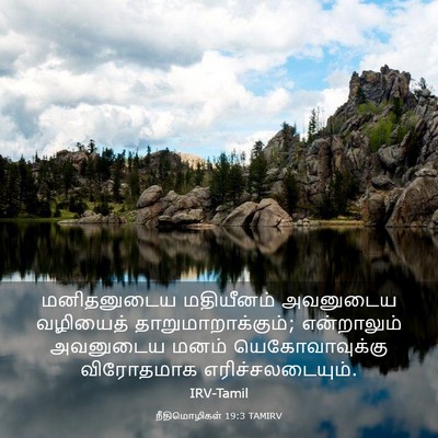 Picture 03 - நீதிமொழிகள் 19:3 TAMIRV - மனிதனுடைய - Bible Verse Picture