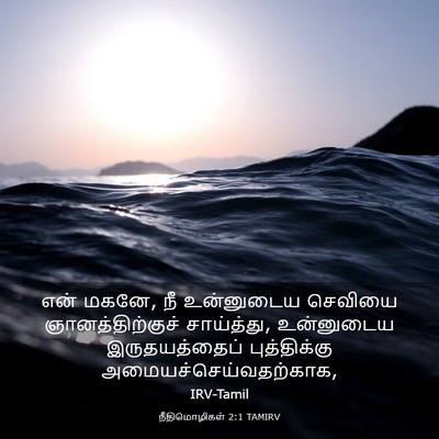 Picture 03 - நீதிமொழிகள் 2:1 TAMIRV - என் மகனே, நீ - Bible Verse Picture
