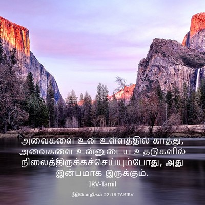 Picture 03 - நீதிமொழிகள் 22:18 TAMIRV - அவைகளை உன் - Bible Verse Picture