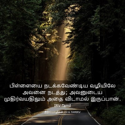 Picture 03 - நீதிமொழிகள் 22:6 TAMIRV - பிள்ளையை - Bible Verse Picture