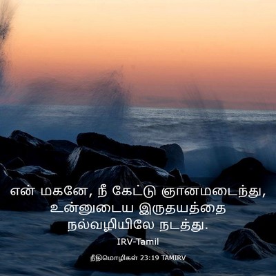 Picture 03 - நீதிமொழிகள் 23:19 TAMIRV - என் மகனே, நீ கேட்டு - Bible Verse Picture