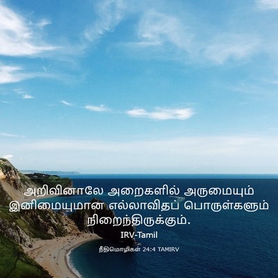 Picture 03 - நீதிமொழிகள் 24:4 TAMIRV - அறிவினாலே - Bible Verse Picture