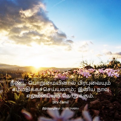 Picture 03 - நீதிமொழிகள் 25:15 TAMIRV - நீண்ட - Bible Verse Picture