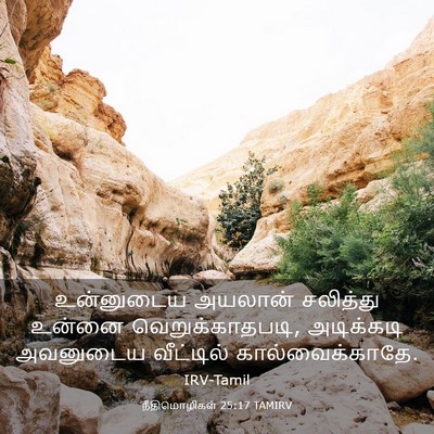 Picture 03 - நீதிமொழிகள் 25:17 TAMIRV - உன்னுடைய அயலான் - Bible Verse Picture