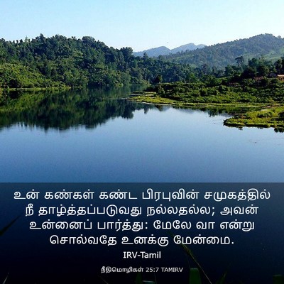 Picture 03 - நீதிமொழிகள் 25:7 TAMIRV - உன் கண்கள் கண்ட - Bible Verse Picture