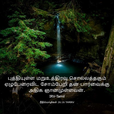 Picture 03 - நீதிமொழிகள் 26:16 TAMIRV - புத்தியுள்ள - Bible Verse Picture