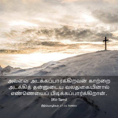 Picture 03 - நீதிமொழிகள் 27:16 TAMIRV - அவளை - Bible Verse Picture