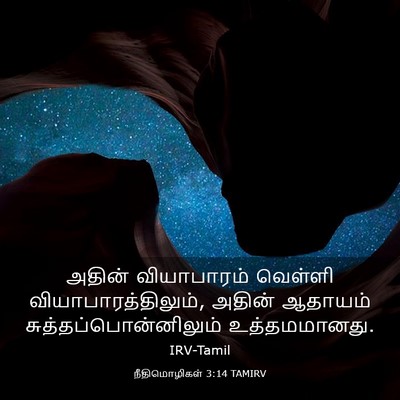 Picture 03 - நீதிமொழிகள் 3:14 TAMIRV - அதின் வியாபாரம் - Bible Verse Picture