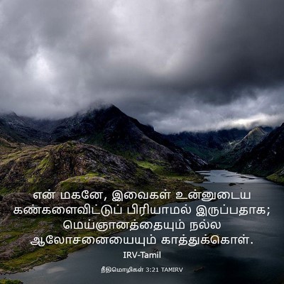 Picture 03 - நீதிமொழிகள் 3:21 TAMIRV - என் மகனே, இவைகள் - Bible Verse Picture